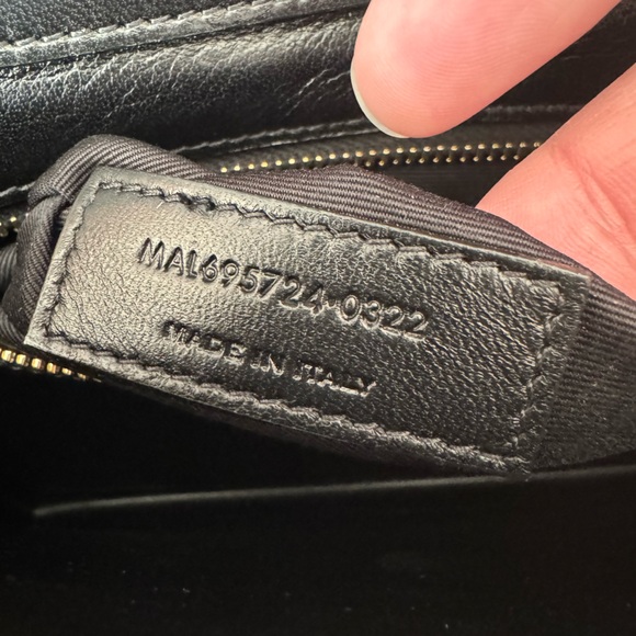 Authentic Saint Laurent Gaby YSL Envelope Croc-Embossed Satchel Bag - Picture 11 of 17